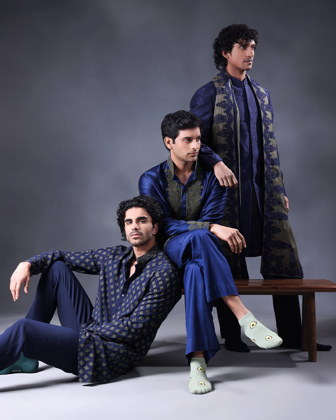 Blue Indowestern Set
