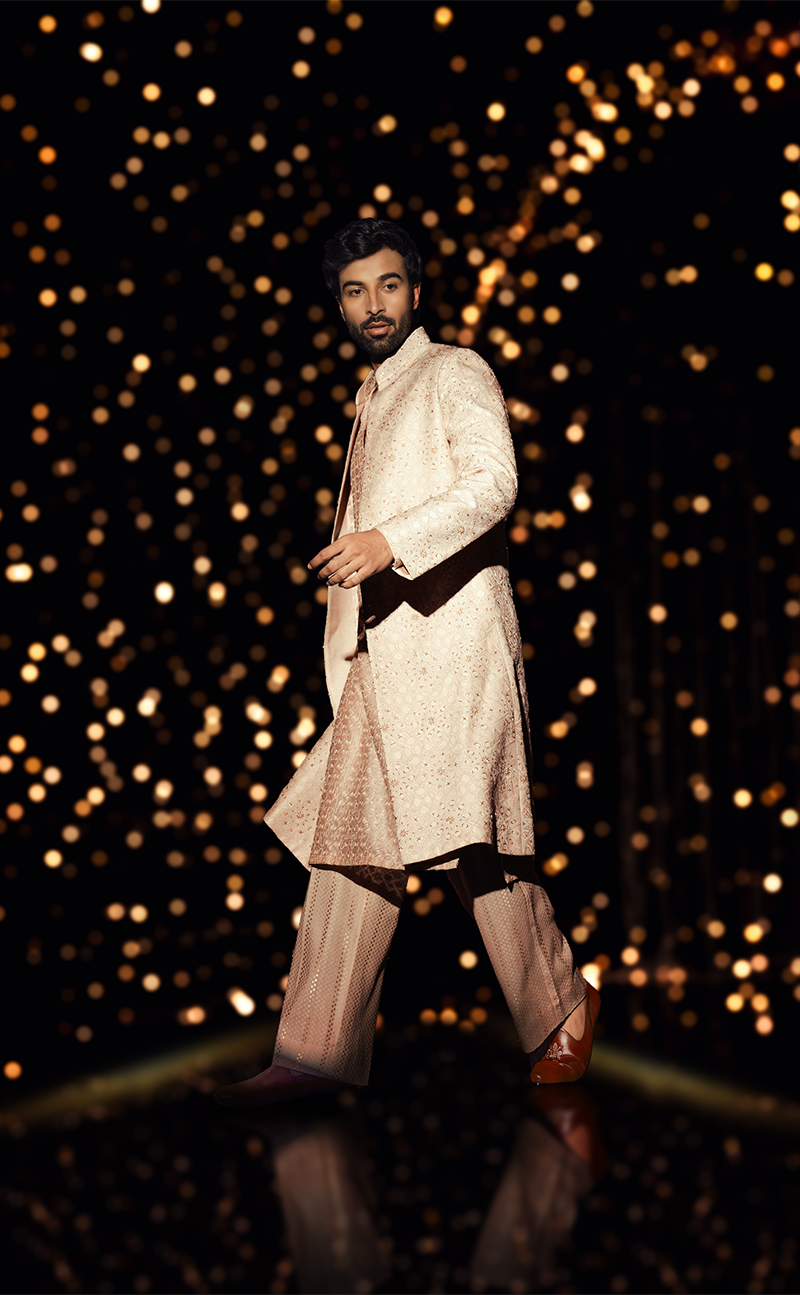 Beige Indowestern Set