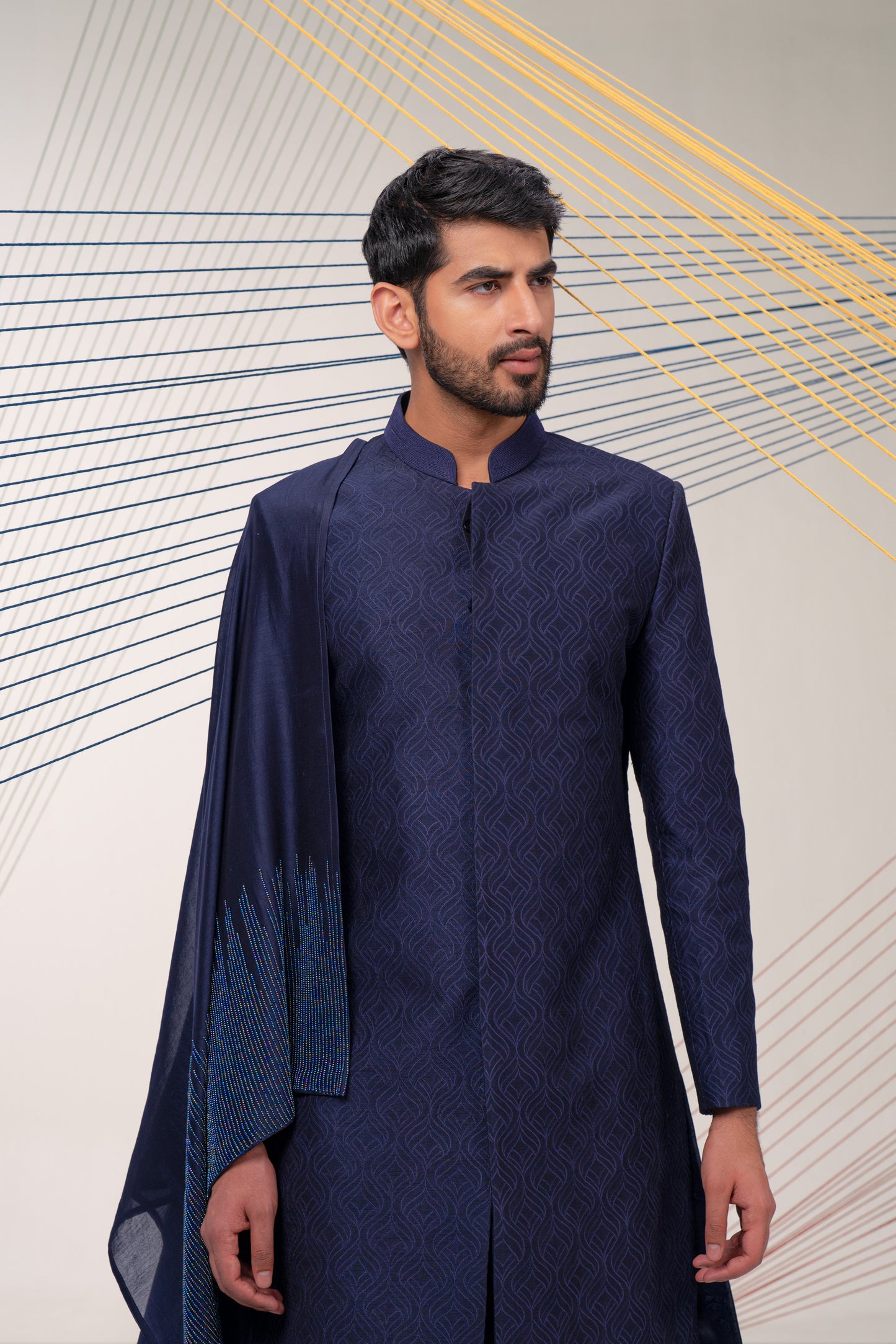 Blue Indowestern Set