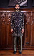 Black Indowestern Set