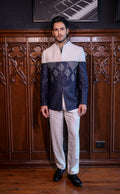 Half n Half Black & White Bandgala Set