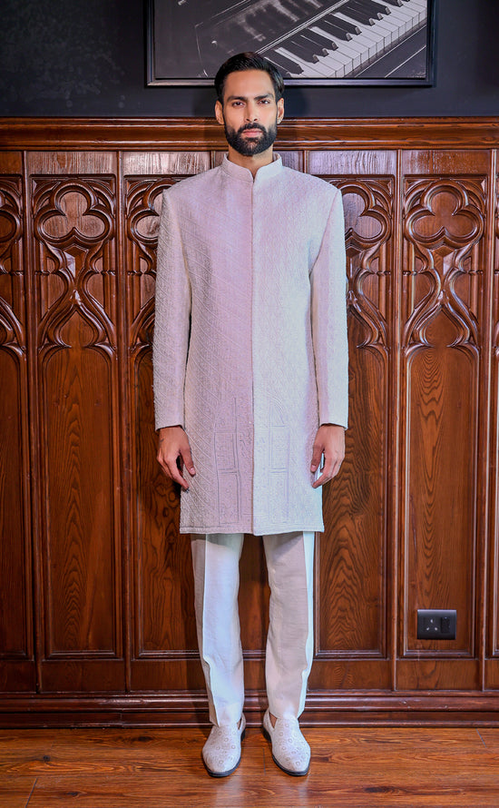 White Sherwani Set