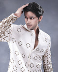 White Indowestern Set