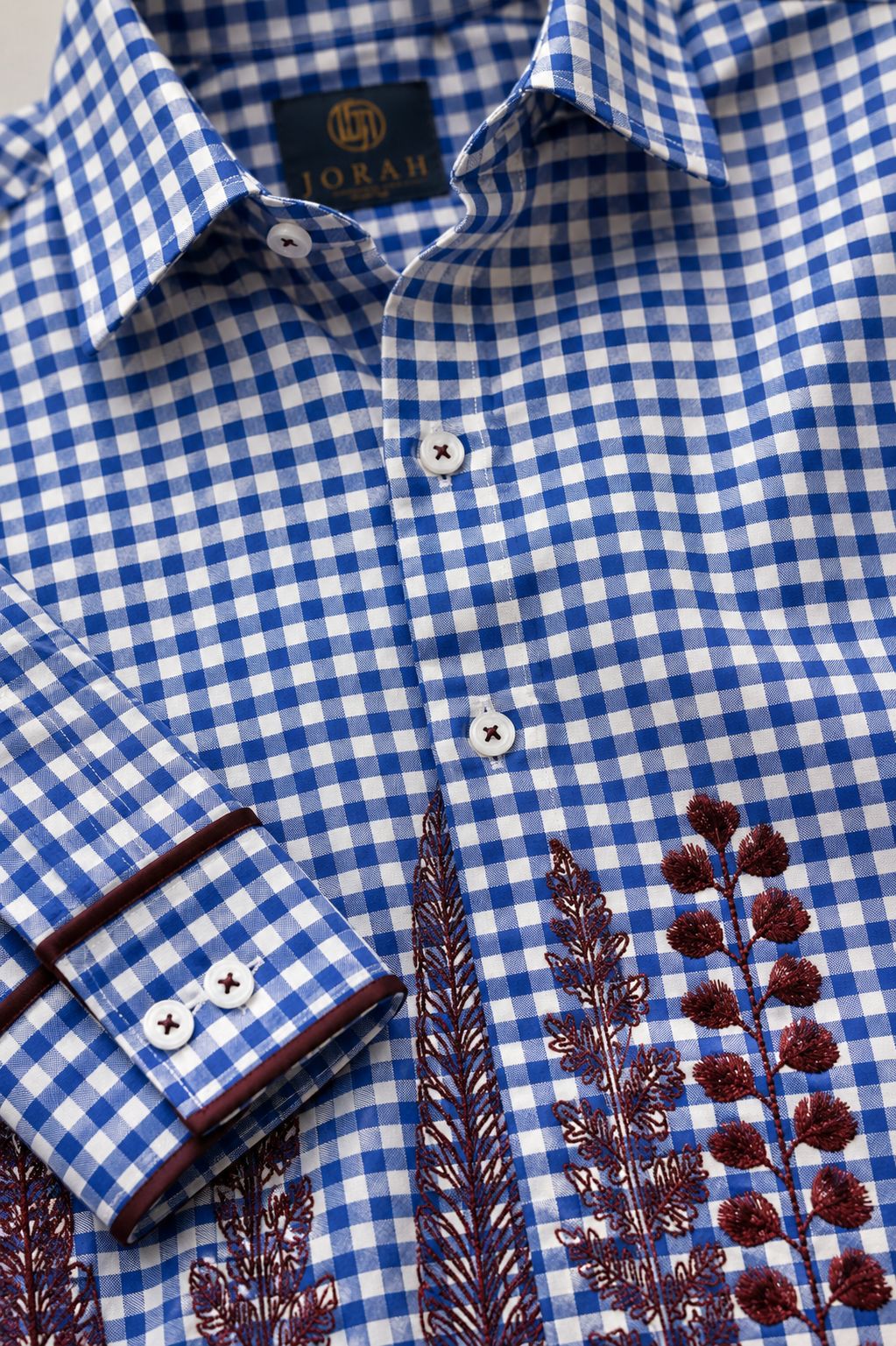 Blue White Check Summer Shirt