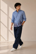 Blue White Check Summer Shirt