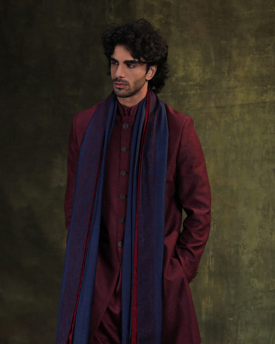 Wine Indowestern Set