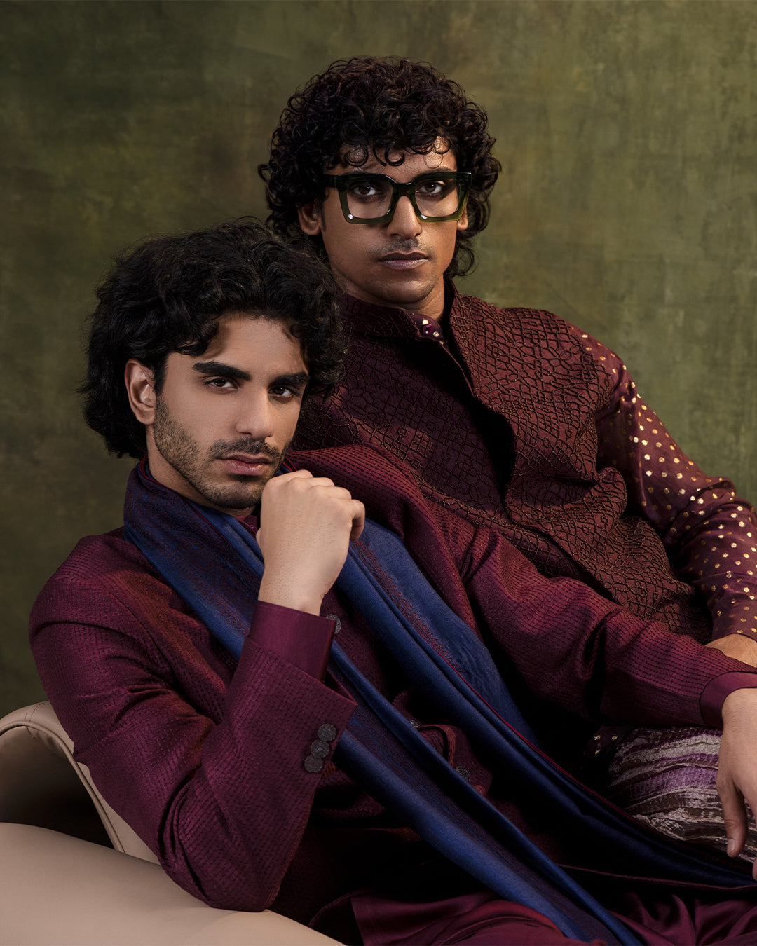 Wine Indowestern Set