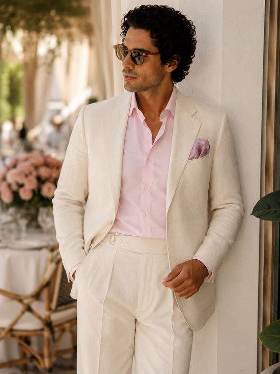 White Linen Summer Suit