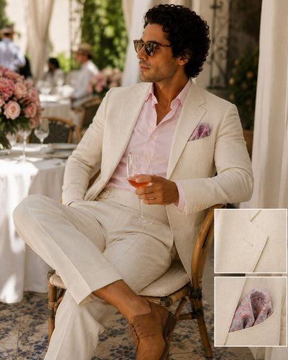 White Linen Summer Suit