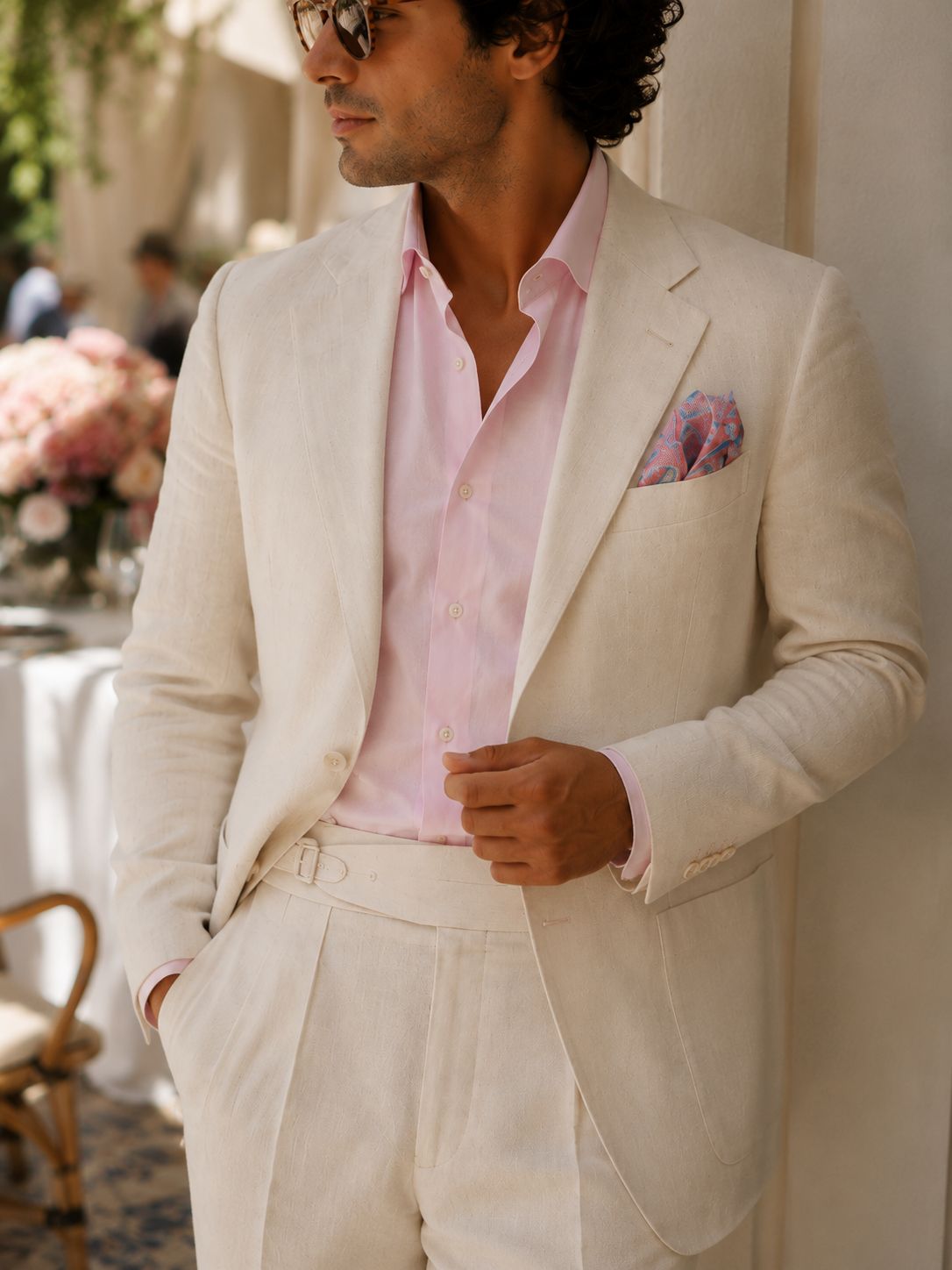 White Linen Summer Suit