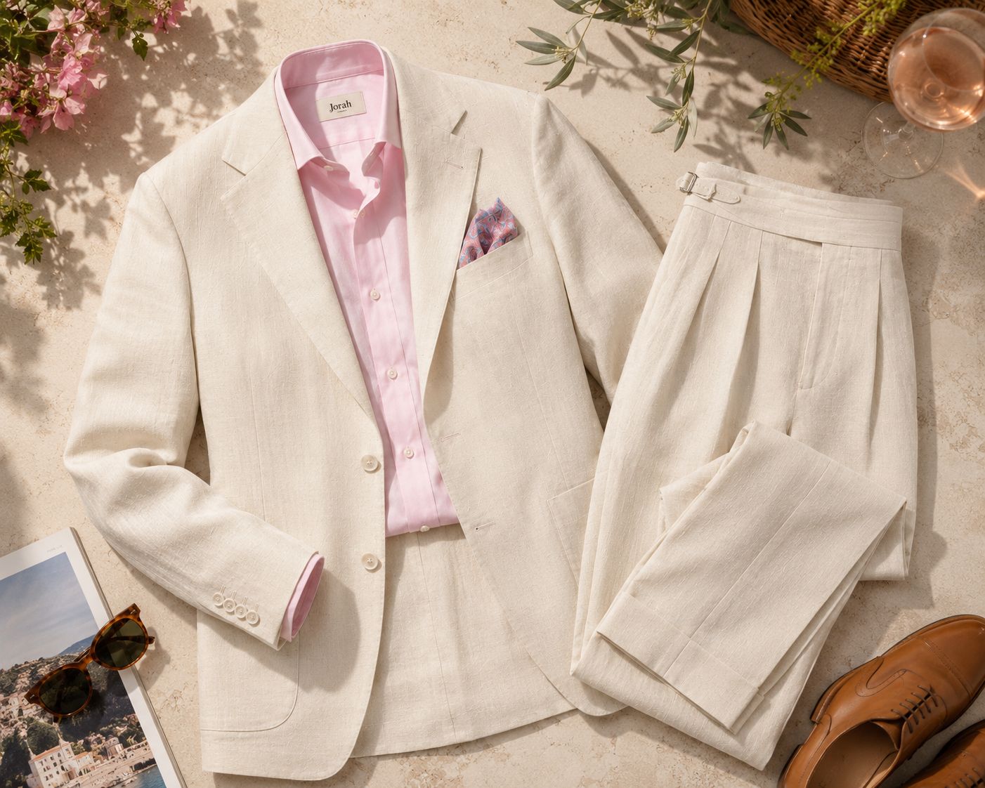 White Linen Summer Suit