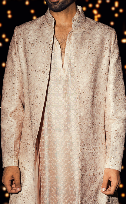 Beige Indowestern Set