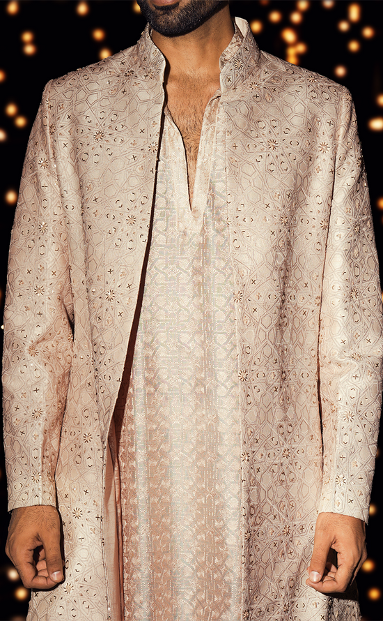 Beige Indowestern Set