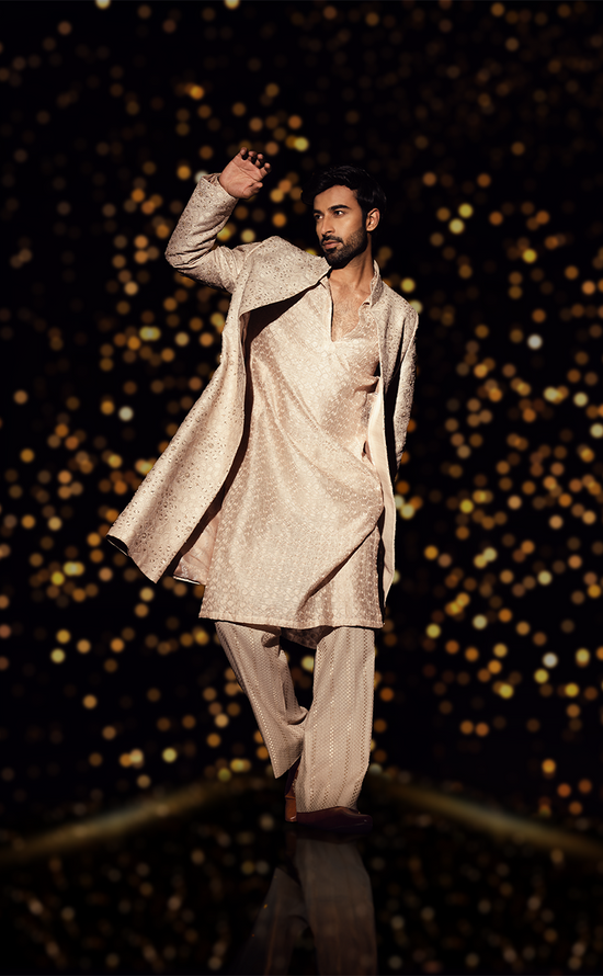 Beige Indowestern Set