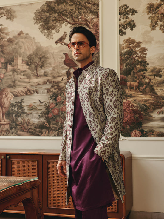Green Indowestern Set