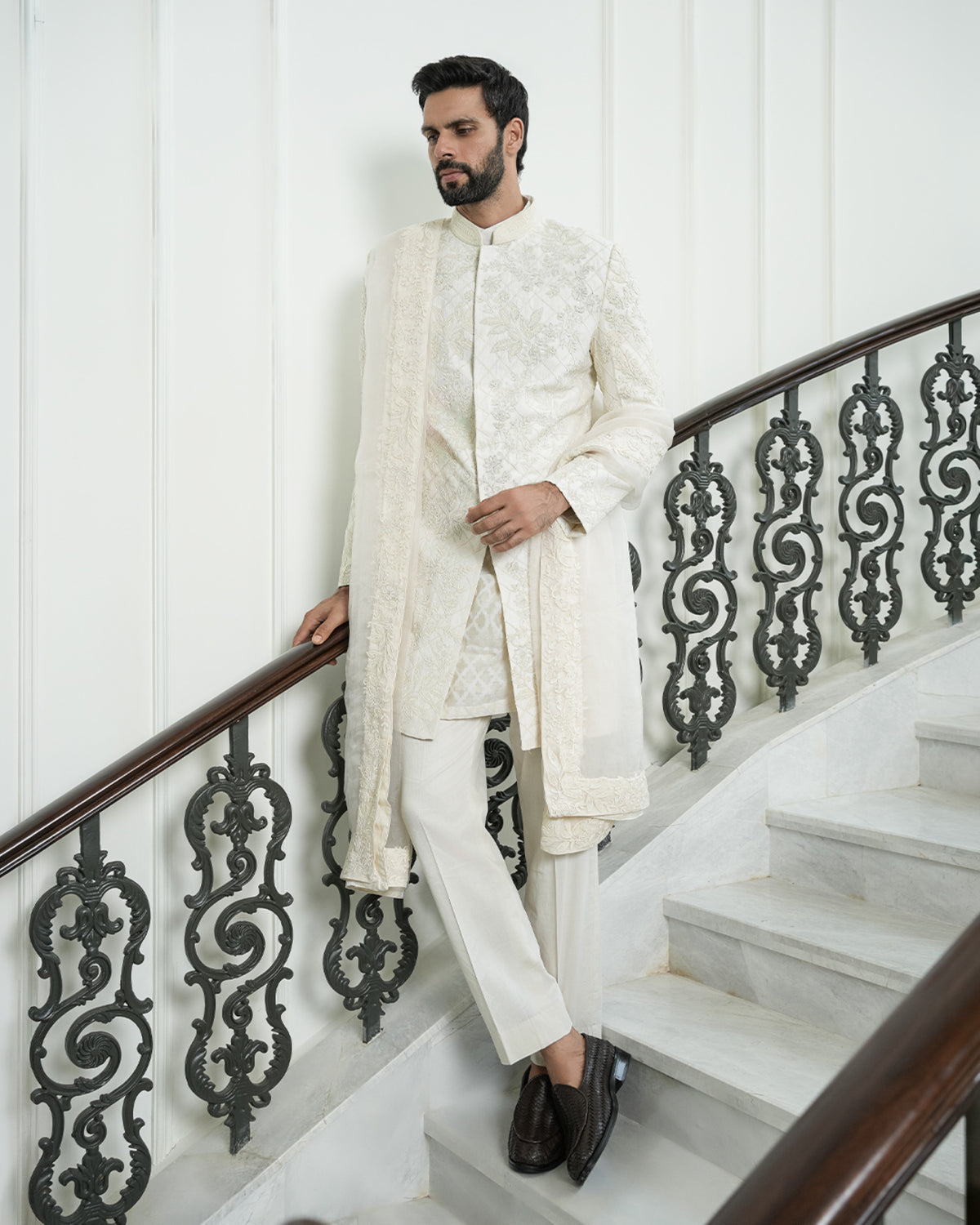 Ivory Dori Sherwani Set