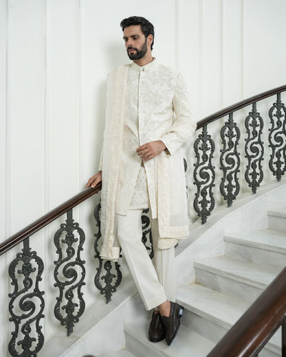 Ivory Dori Sherwani Set