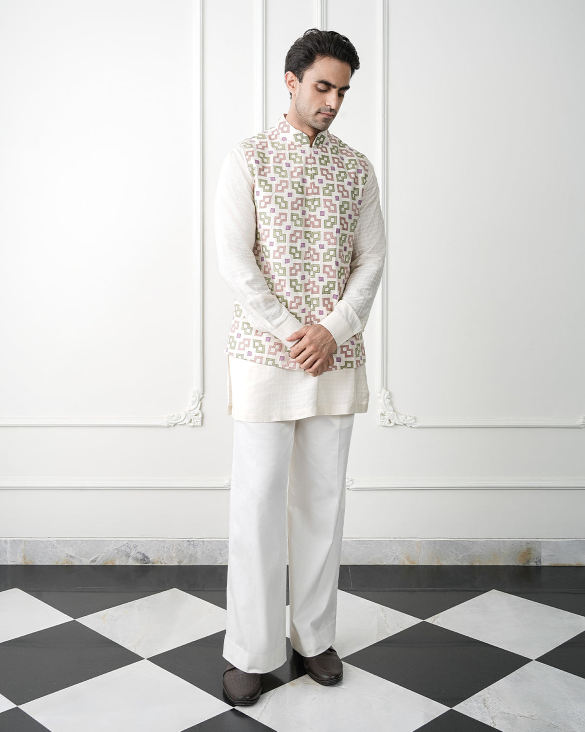 Ivory Nehru Jacket Set