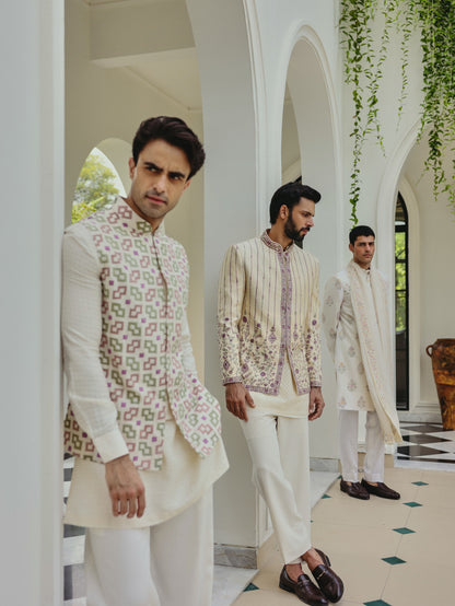 Ivory Nehru Jacket Set