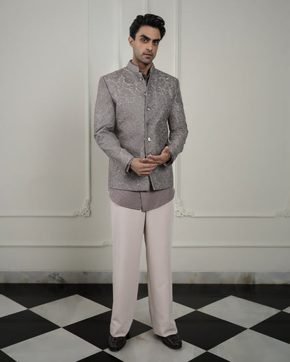 Grey Bandgala Set