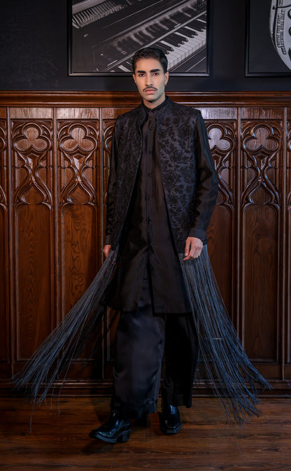 Black Indowestern Set