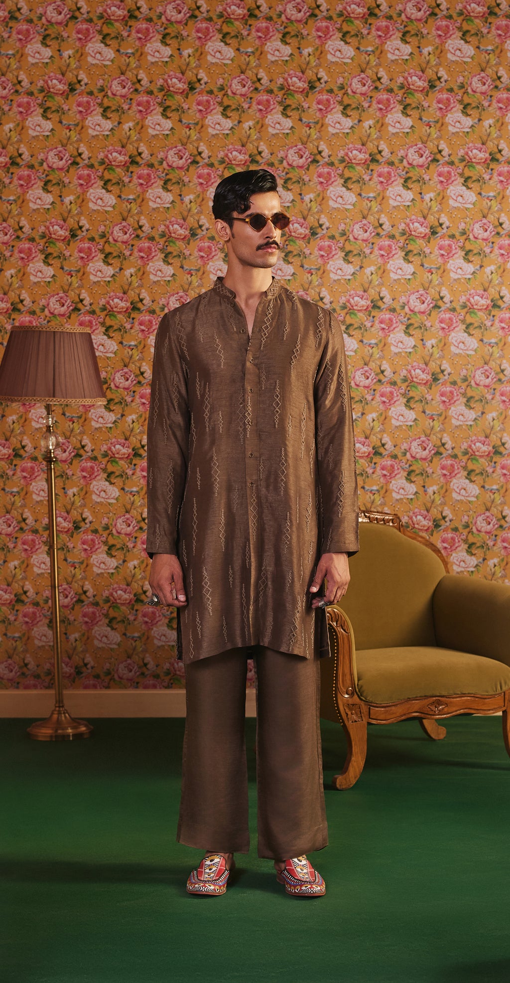 Olive Green Kurta Set