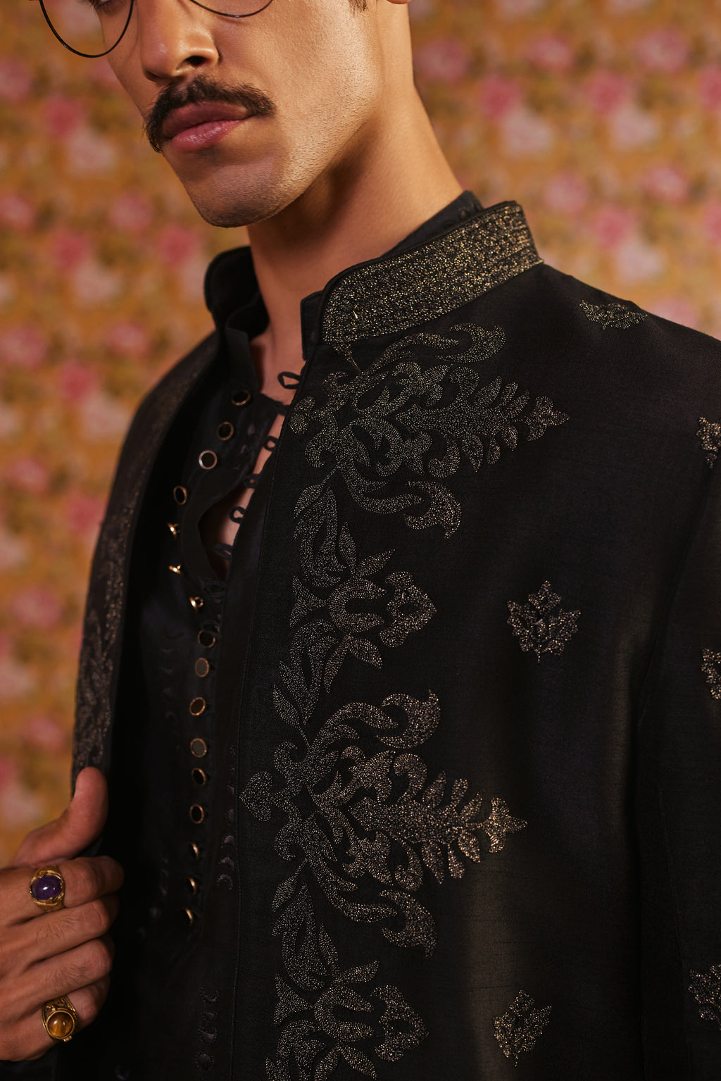 Black Indowestern set