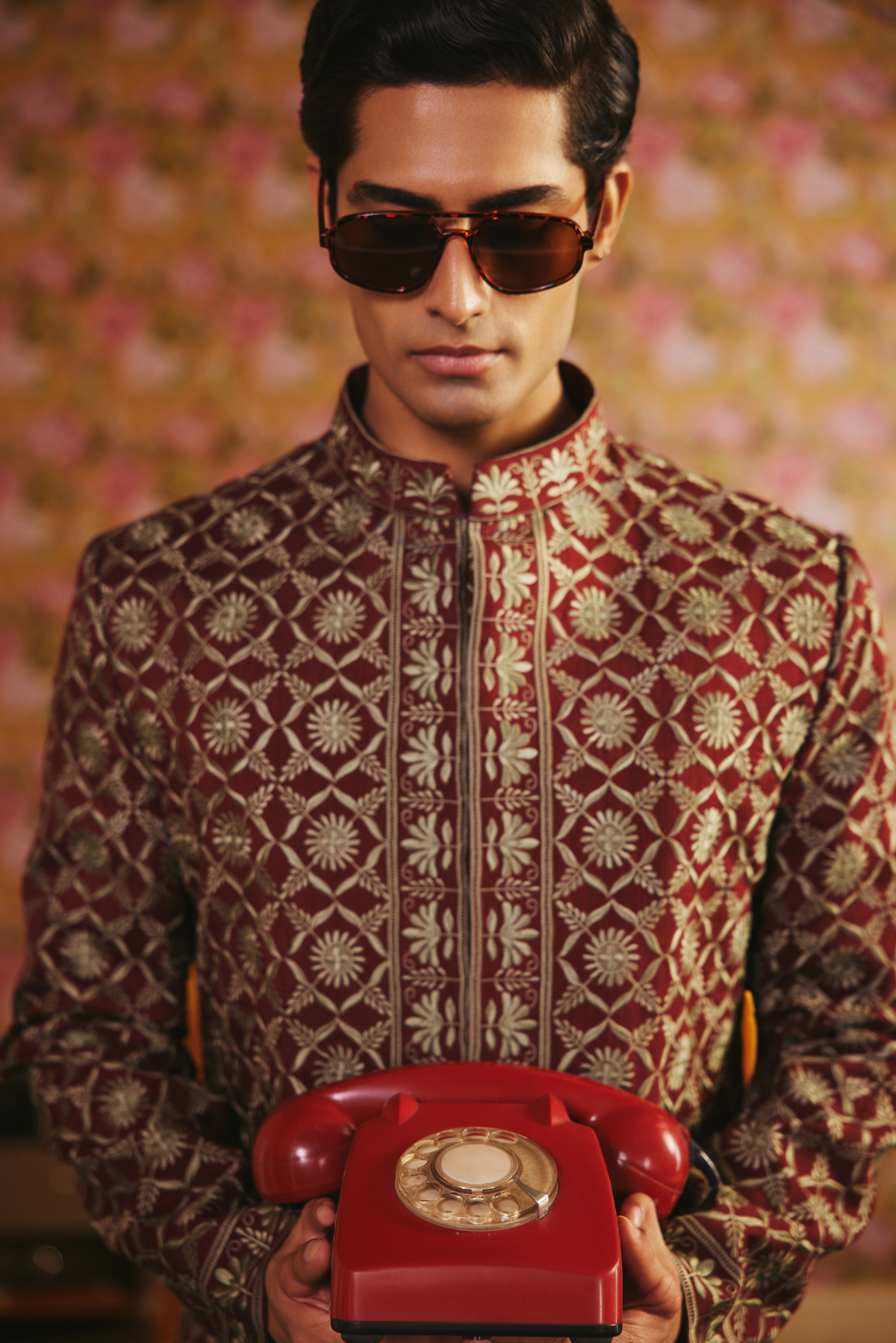Maroon Indowestern Set