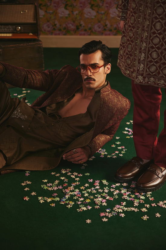 Green Indowestern Set