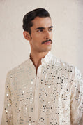 Ivory Mirror Work Kurta Set