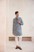 Teal Blue Nehru Jacket Set