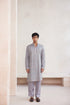 Grey Resham Embroidered Kurta Set