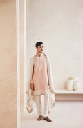 Peach Dori Embroidered Kurta Set