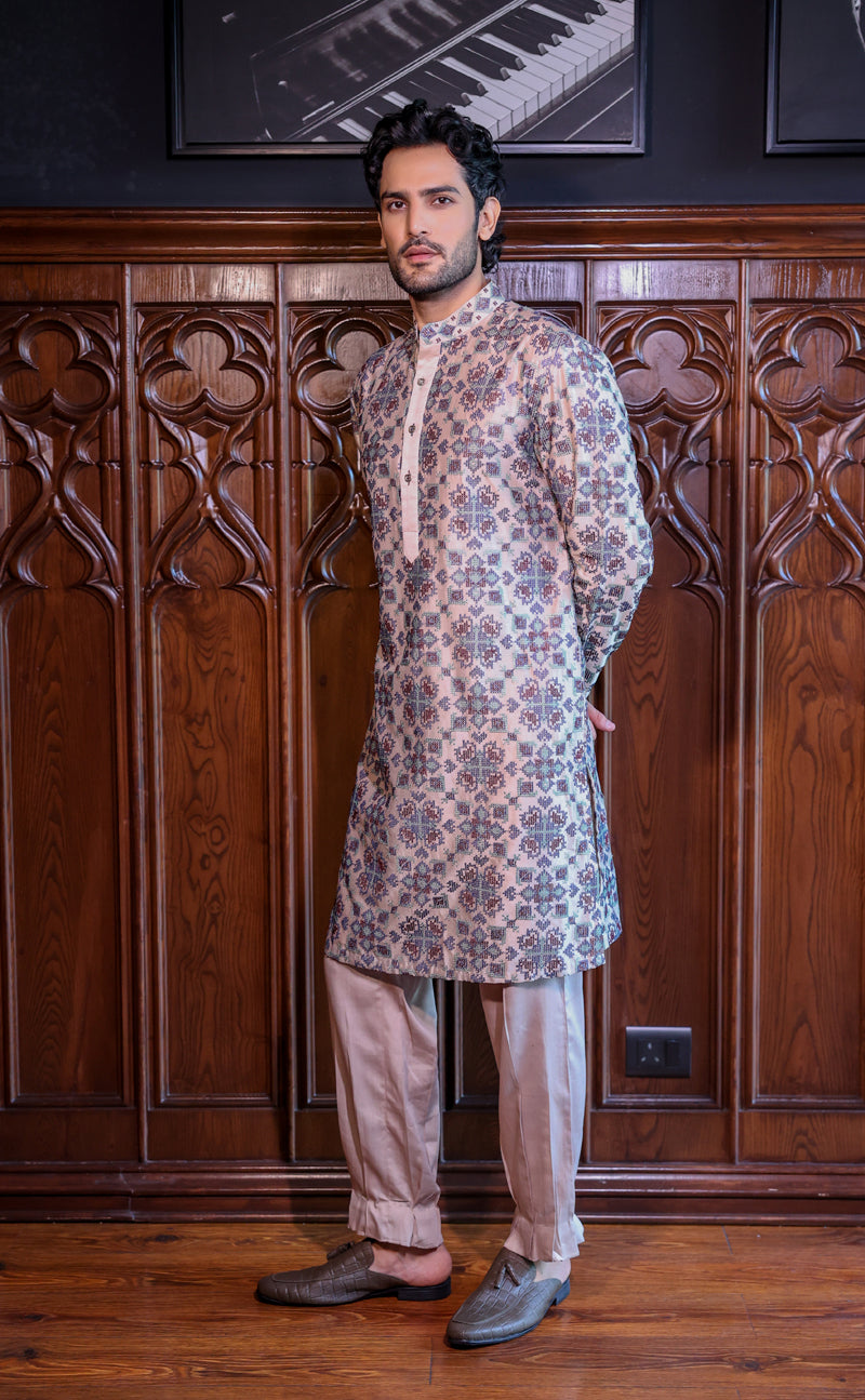 Champenge Cross Stich Kurta Set