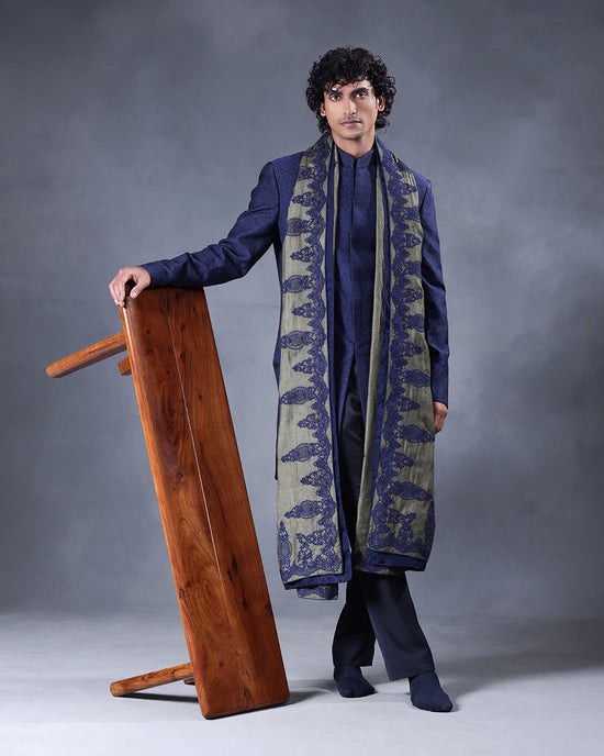 Blue Indowestern Set
