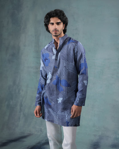 Blue Printed kurta set