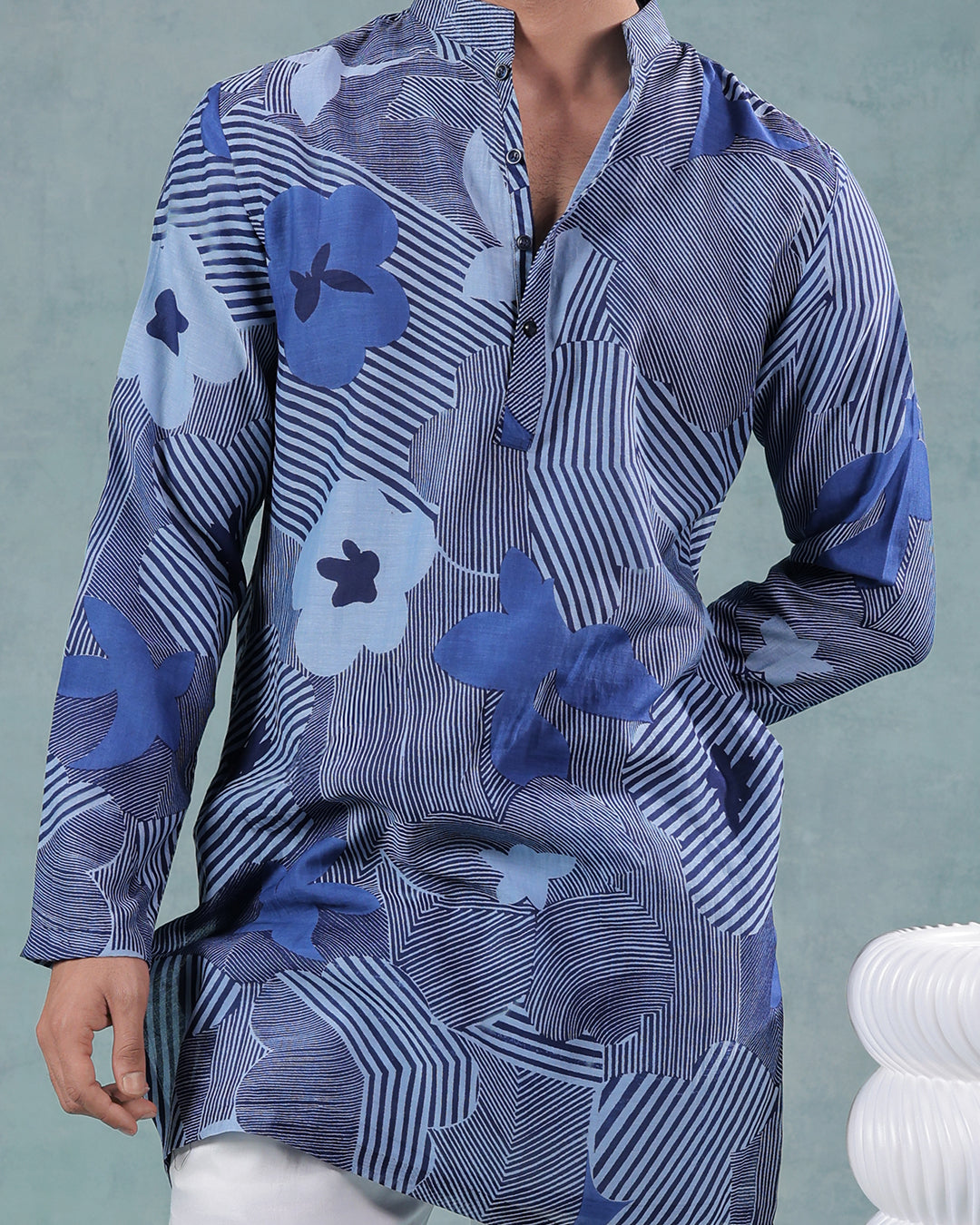 Blue Printed kurta set