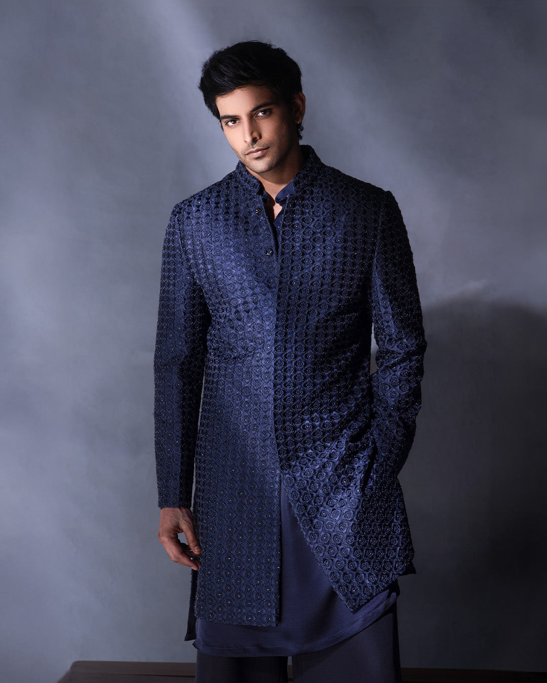 Blue Indowestern Set