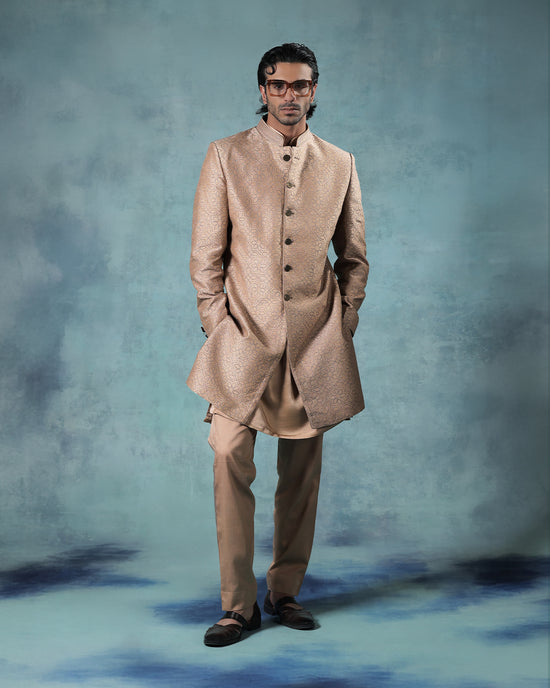 Beige Indowestern Set