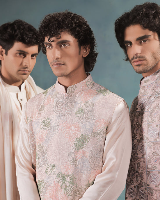 Peach Nehru Jacket