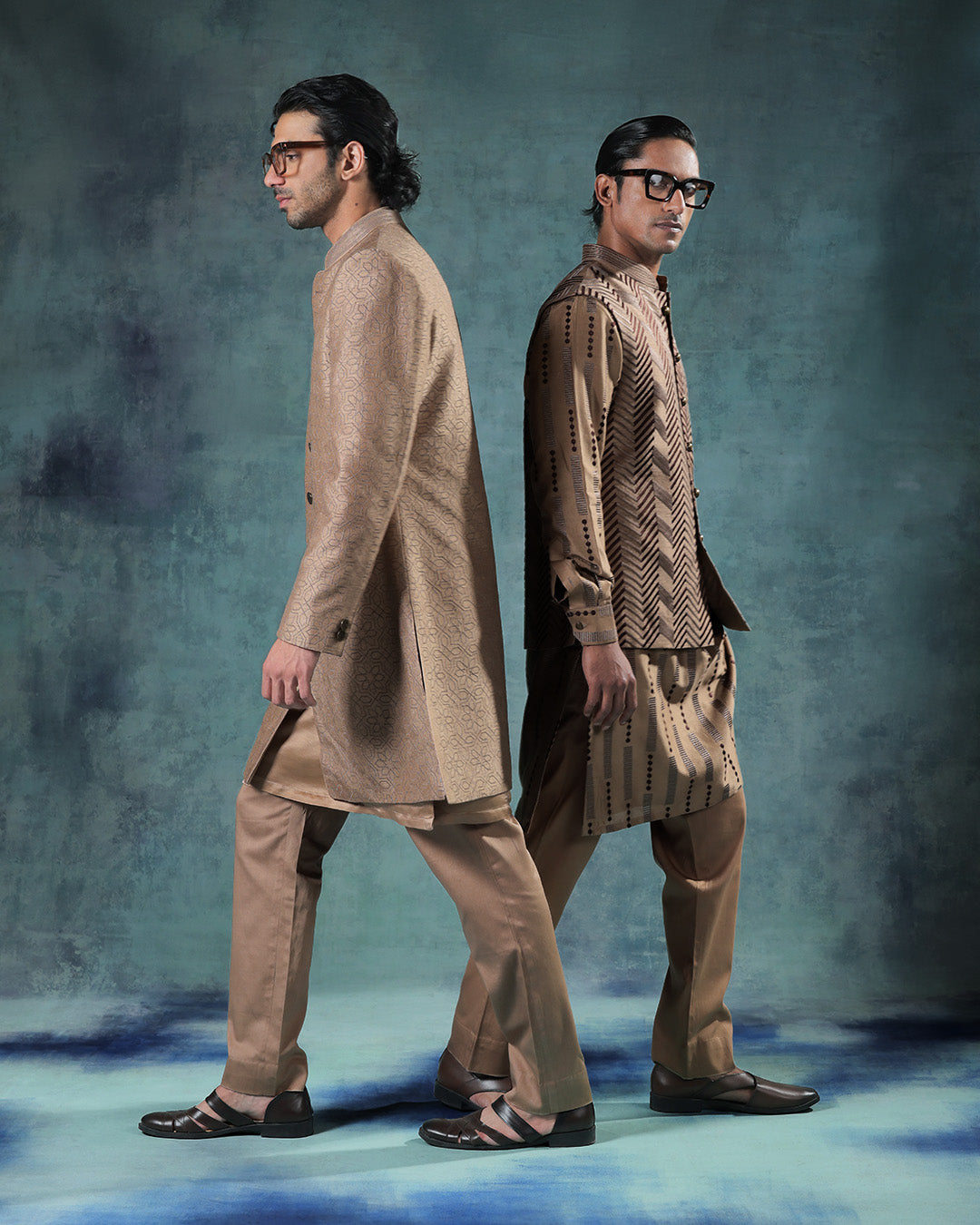 Beige Indowestern Set