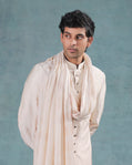 White Peach Ombre Indowestern Set
