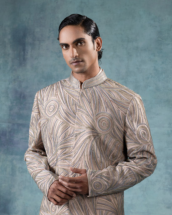 Peach Indowestern Set