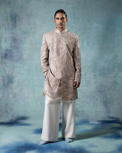 Peach Indowestern Set