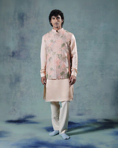 Peach Nehru Jacket
