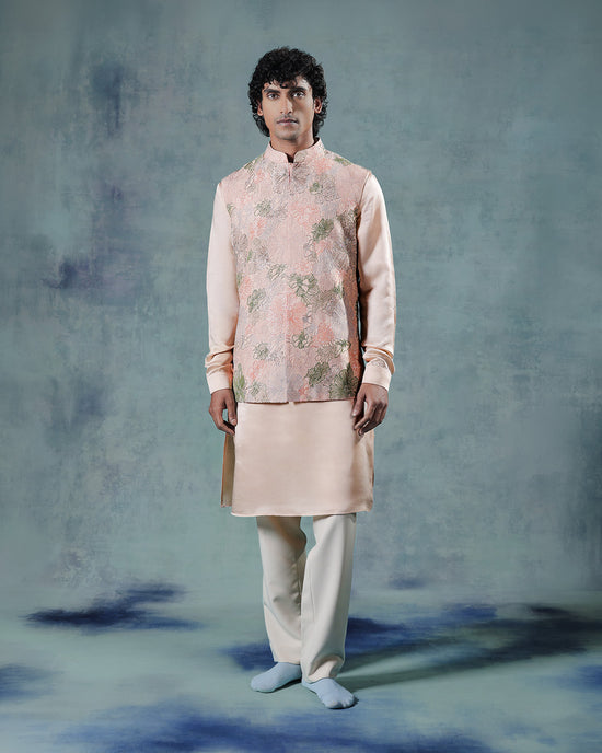 Peach Nehru Jacket