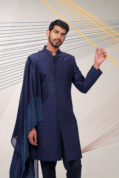 Blue Indowestern Set