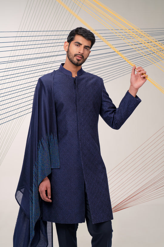 Blue Indowestern Set