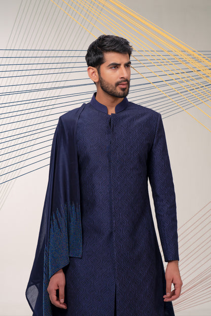 Blue Indowestern Set
