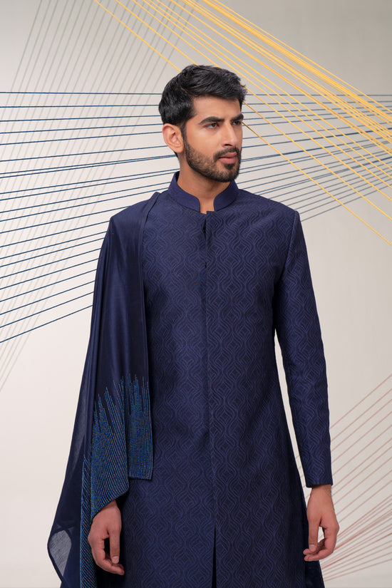 Blue Indowestern Set